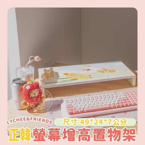 韓國  荔枝 LYCHEE&FRIENDS熊家族電腦螢幕架